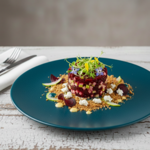 Tartare de betteraves et pommes granny
